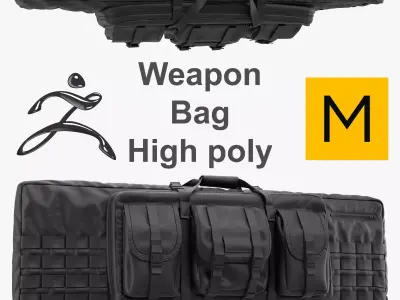 Weapon Bag High Poly 3D model