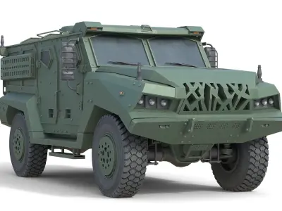 Patriot II Protected Mobility Vehicle  Low-poly 3D model