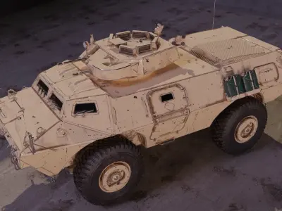 M1117 Armored Security Vehicle Low-poly 3D model