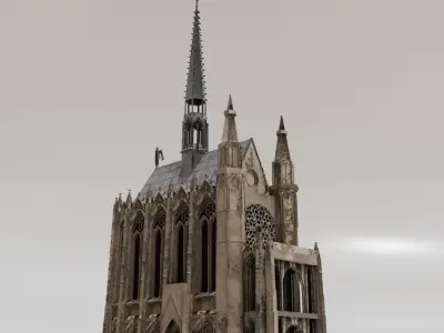 Sainte Chapelle Chapel Paris 3D model