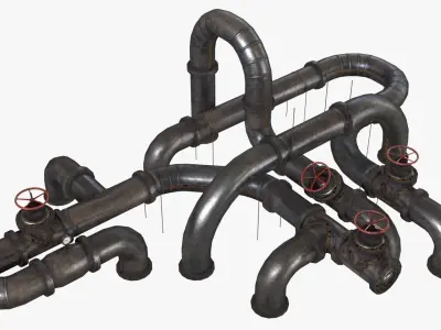 Pipes Modular Kit Collection 3D Model Pack