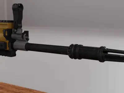 Scar-H rifle 3D model