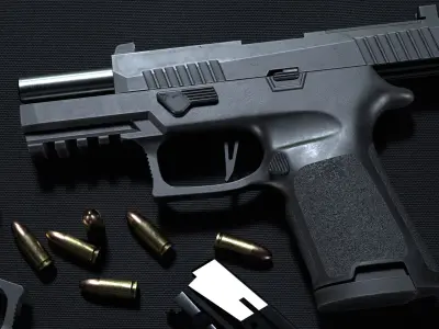 Compact Pistol 3D model