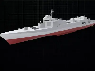 Destroyer ship 3D model