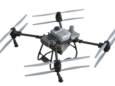 DJI AGRAS T50 agricultural drone Low-poly 3D model