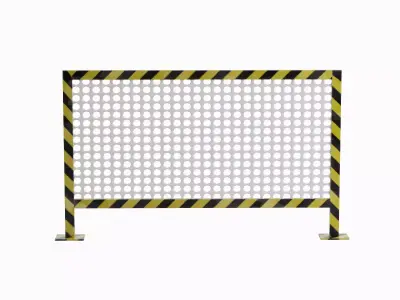 Road Barricade Set B Low-poly 3D model