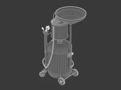 Garage Oil Dispensing System Air Operated 3D model