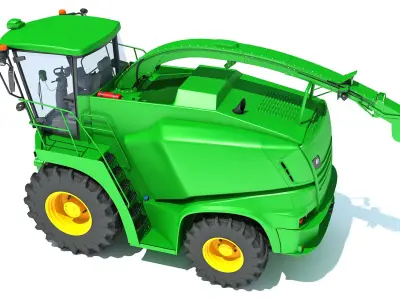 Green Combine Harvester 3D model purchase
