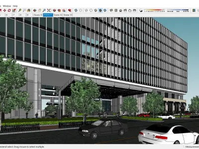 Sketchup Commercial Complex 159 3D model
