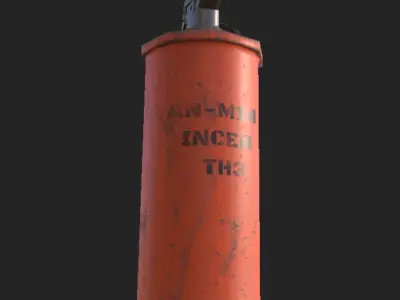 Fire Bomb Low-poly 3D model