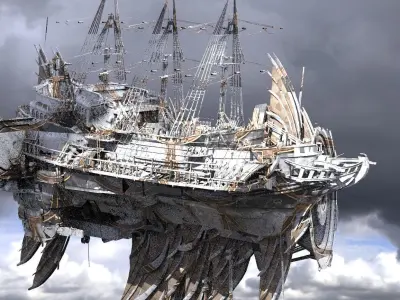 Pale Dragon Airship 3D model