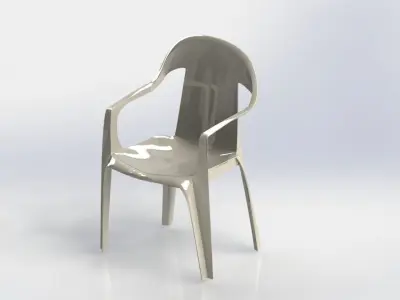 Plastic chair - SolidWorks 3D model