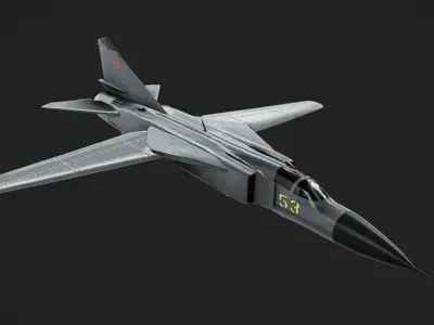 MIG-23 Low-poly 3D model
