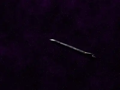 Space Ballistic Missile 3D Model Sci-Fi Tactical Weapon 3D model