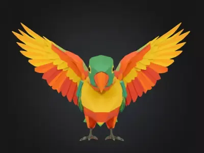 Geometric Parrot 3D Modern Decorative Sculpture Free 3D print model