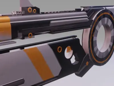 Hydroaliance futuristic weapon Free 3D model