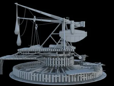 Trebuchet circular structure 3D model