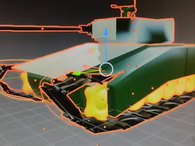 Tanck Low-poly 3D model
