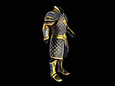 golden armor 3D model purchase