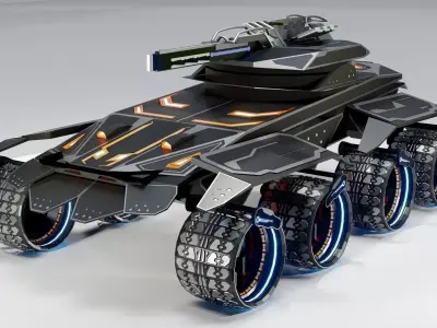 Sci-Fi Tank Futuristic Heavy Battle Vehicle 3D model