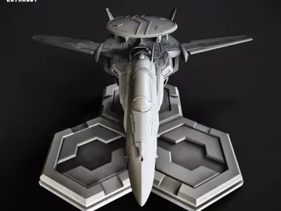 RXG-25 Fighter 15mm Scale 3D print model