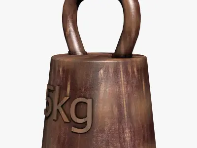 Rusty 5 Kilos Weight 3D model