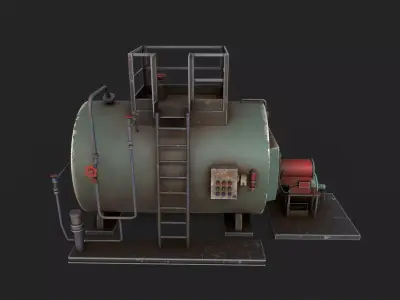 Steam Boiler  Low-poly 3D model