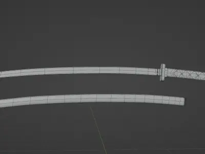 Red style Katana 3D model