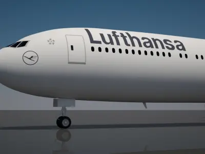  Lufthansa Boeing 777 9X New  3D model