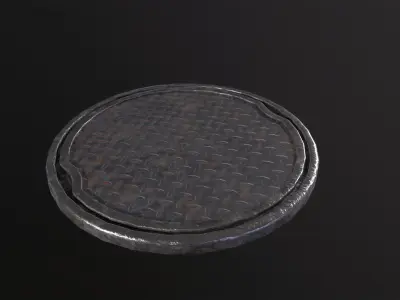 City Manhole 3D Model Low-poly 3D model