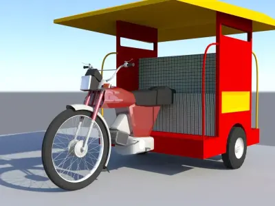 Qinqi Rickshaw 3D model