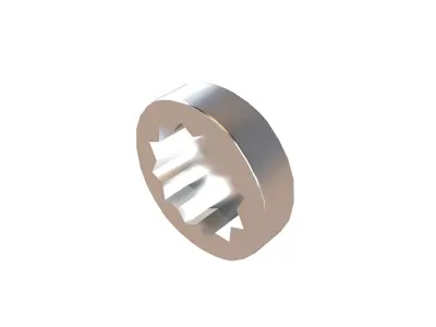 Screw v12 001 Low-poly 3D model