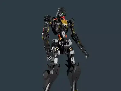 iron blood Gundam  skeleton 3D model