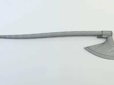 Twohanded ax 3D model