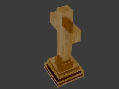 Cross 3D Object Asset Low-poly 3D model