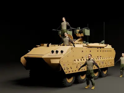 Military APC - BTR 3D model