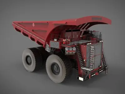 heavy mining truck 3D model Polygon mesh
