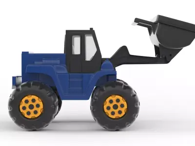 Toy Bulldozer 3D model by javidan