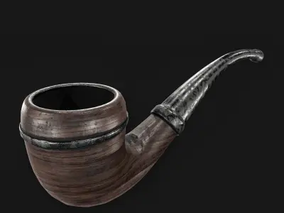 Smoking Pipe Packs Low-poly 3D model