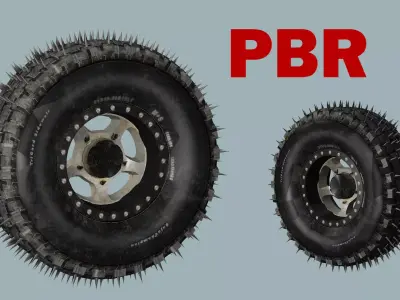 Car-Truck Wheel FF Low-poly 3D Model Low-poly 3D model