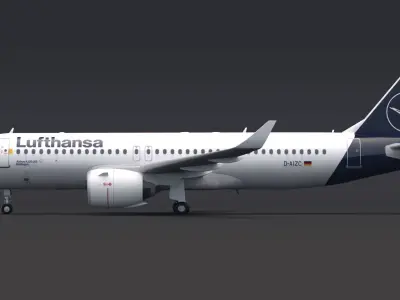 Lufthansa A320 NEO 3D model purchase