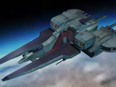 ARGAMA spaceship flying in sky 3D model