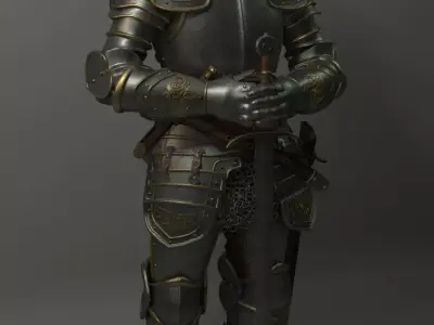 Knight in armor 3D model purchase
