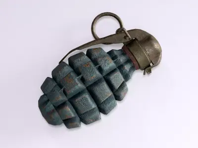 Old french F1 granade  Low-poly 3D model