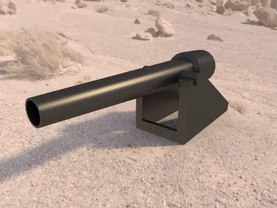 Parrot gun Civil War 200 pound low poly Low-poly 3D model