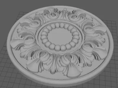 rosette circular medallion 3D model