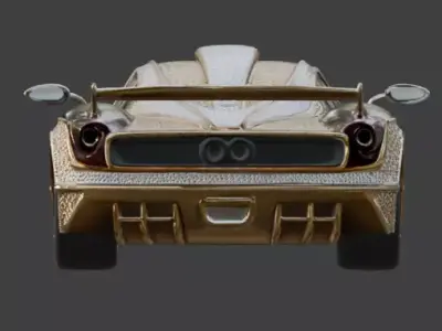 Luxury Jeweled Pagani Huayra Masterpiece Low-poly 3D model