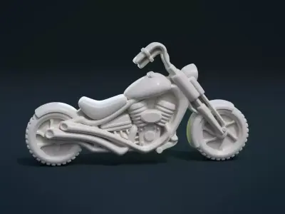 Motorcycle Motorbike Relief 3D print model