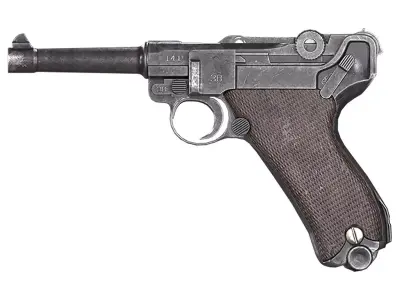 Luger P08 Pistol Low-poly 3D model