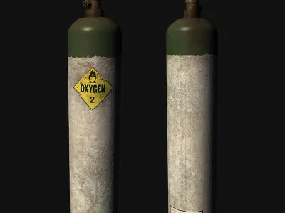 Oxygen Cylinder Low-poly 3D model purchase